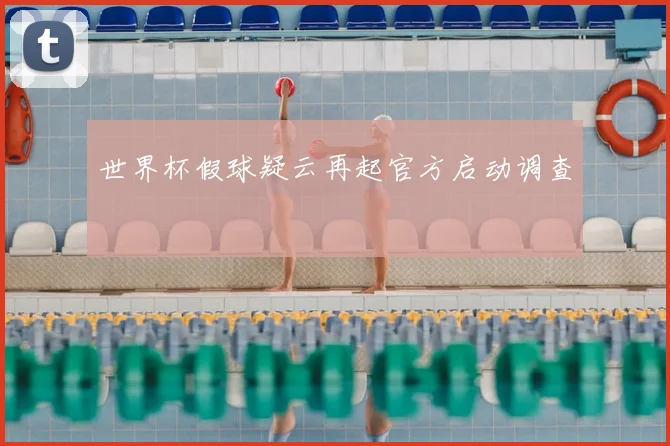 世界杯假球疑云再起官方启动调查